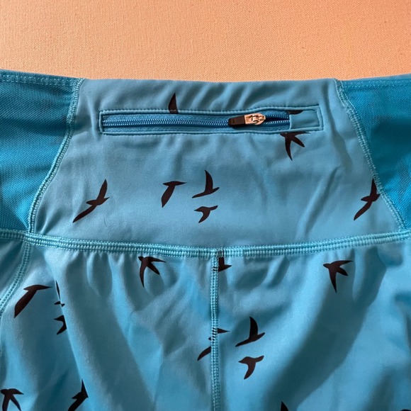 Oiselle Womens Sz 4 Bird Print Flyte Pocket Jogger Crop Running Leggings Active - Picture 6 of 7